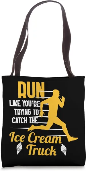 Running Runner Half Marathon Watching Spectator Run Like Tote Bag