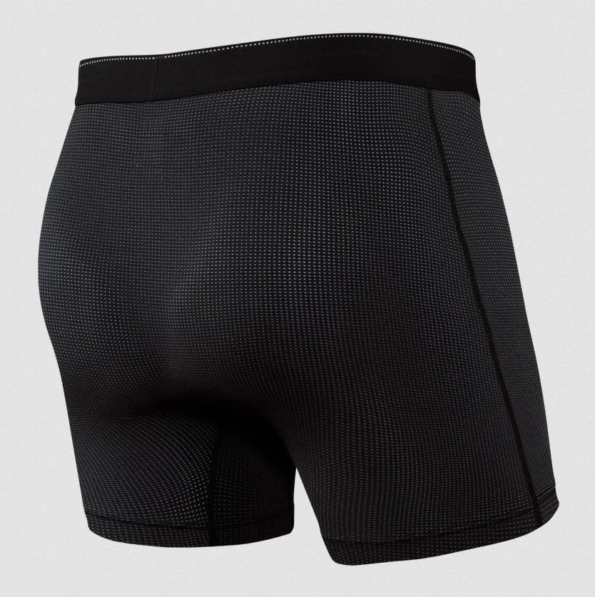 Saxx Quest Quick-Dry Mesh Boxer Brief Fly - Black II