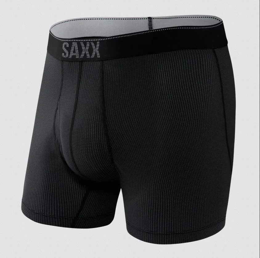 Saxx Quest Quick-Dry Mesh Boxer Brief Fly - Black II