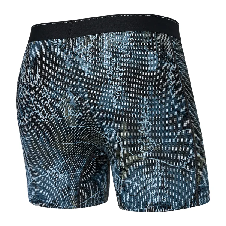 Saxx Quest Quick-Dry Mesh Boxer Brief Fly - Smokey Mountains