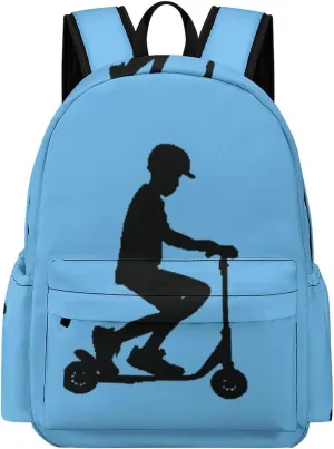 Scooter Move-stunt Scooter Backpack Lightweight Laptop Backpack Casual Daypack Computer Bag for School Travel