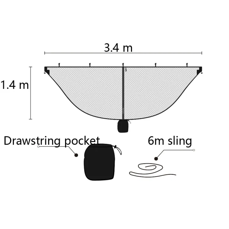 Separate Hammock Mosquito Net Outdoor Hammock Mosquito Cover And Not Include Hammock(Green)