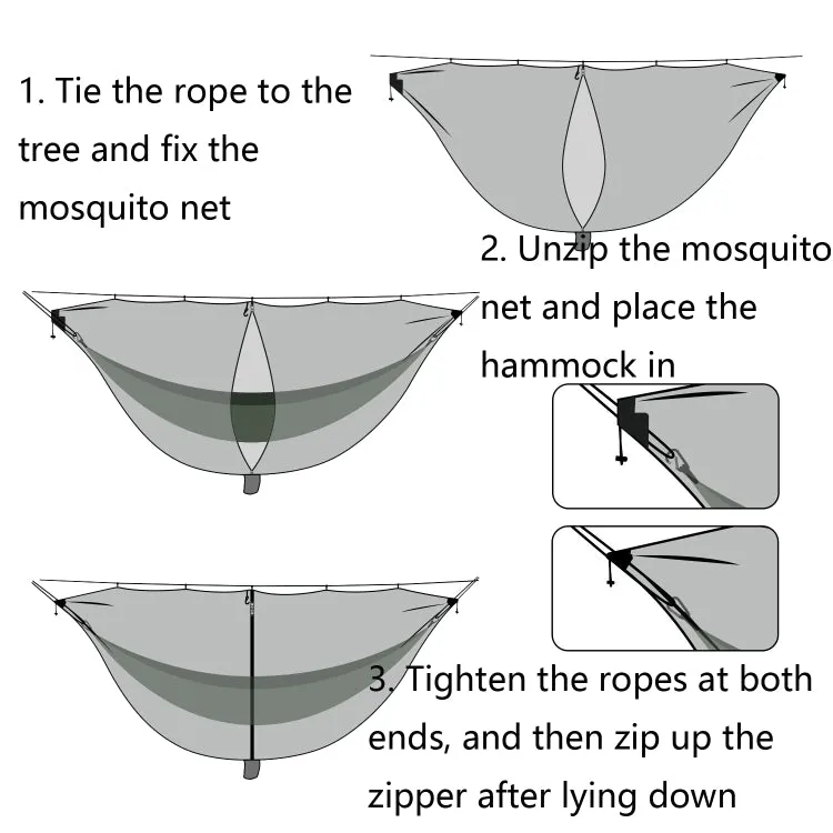 Separate Hammock Mosquito Net Outdoor Hammock Mosquito Cover And Not Include Hammock(Green)