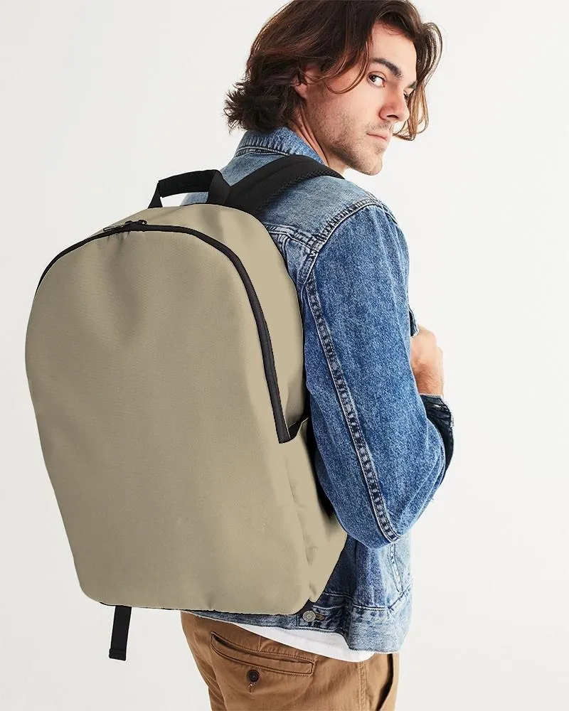 Shaded Pale Pastel Yellow Brown Waterproof Backpack | C0M8Y30K30