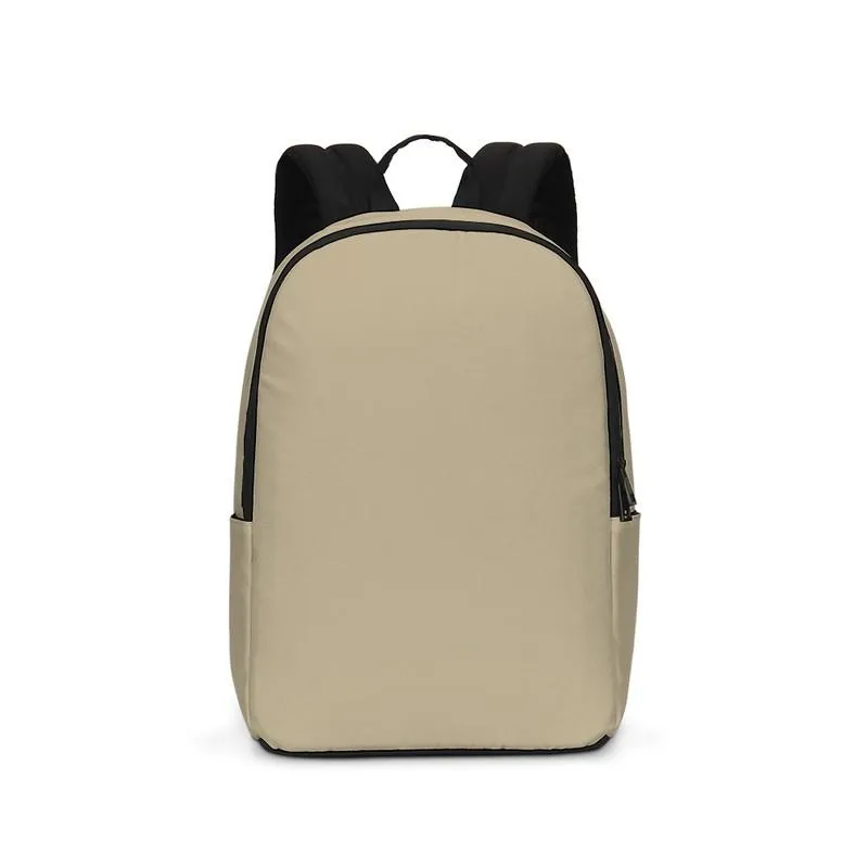 Shaded Pale Pastel Yellow Brown Waterproof Backpack | C0M8Y30K30