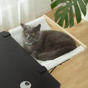 SHENGOCASE Desk Cat Bed Mount, Folding Hammock Perch with Removable Pad, End Table Side Cat Bed Attachment
