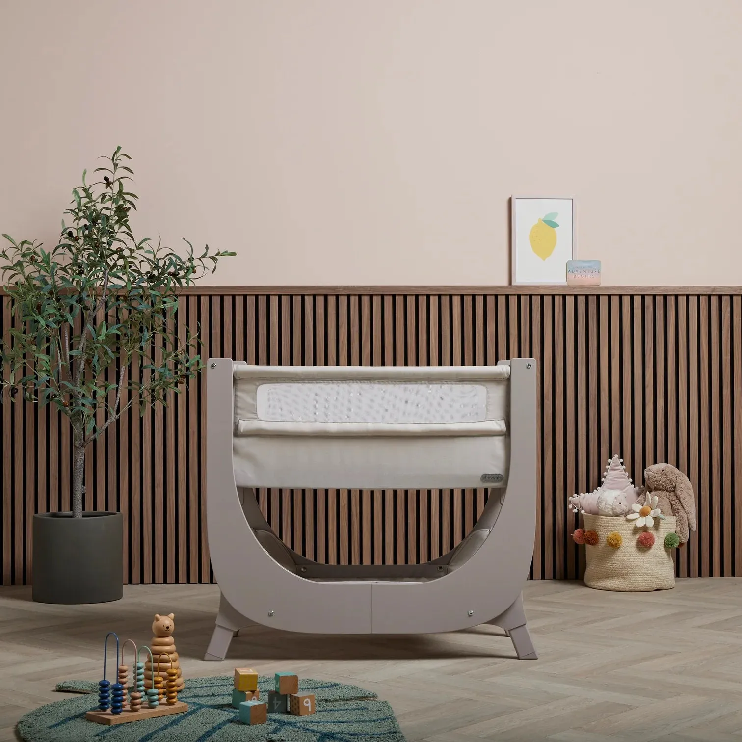 Shnuggle, Air Lite Crib, Taupe