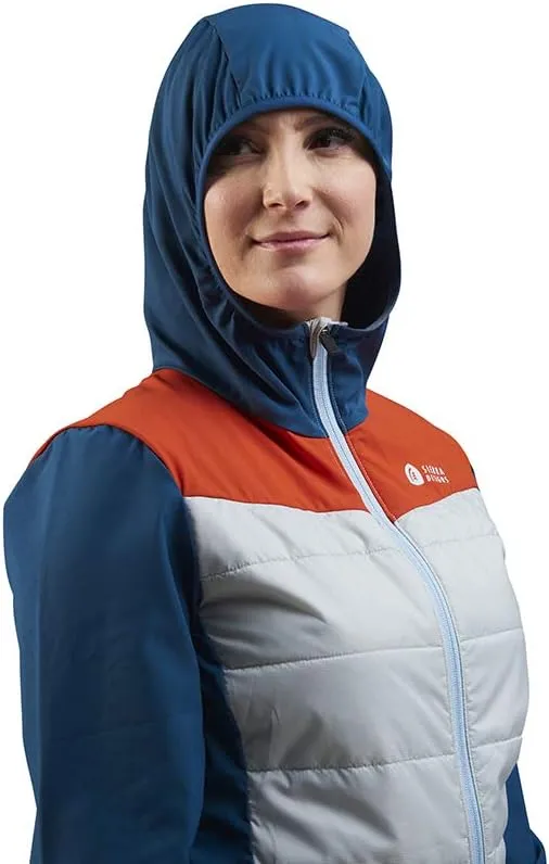 Sierra Designs Borrego Women's Hooded, Hybrid Jacket with Insulated Core for Backpacking, Hiking and Camping