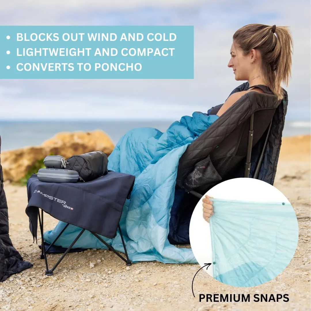 Sitpack Thermal Blanket - Lightweight, Packable, Puffy, Waterproof and Packable Camping Blanket for Travel, Beach, Hammock, and Outdoor Use