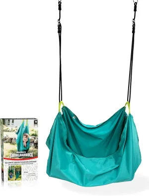 Slackers Hammock Swing- Easily Attach to Your Favorite Backyard Tree, Swing Set, or Slackers Build a Branch - The Perfect Family Fun Addition to Your Backyard Adventures - Recommended for Ages 3 