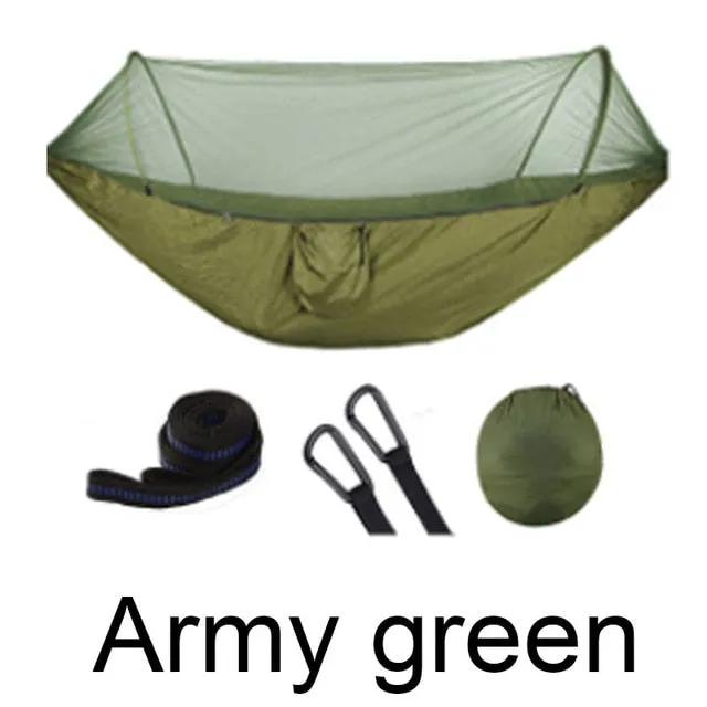 Sleeping Outdoor Net Hammock Portable Giant discount 250x120cm Hanging Camping Swing Parachute Mosquito Free gift with purchase High Sleeping Strength Bed