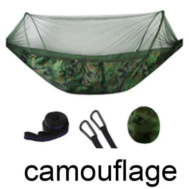 Sleeping Outdoor Net Hammock Portable Giant discount 250x120cm Hanging Camping Swing Parachute Mosquito Free gift with purchase High Sleeping Strength Bed