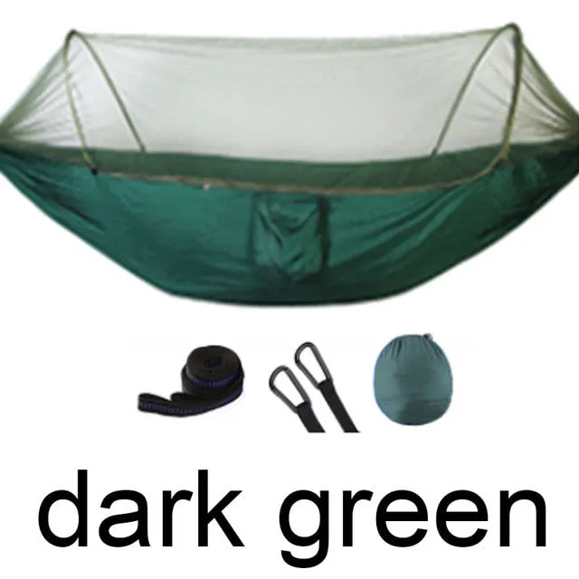 Sleeping Outdoor Net Hammock Portable Giant discount 250x120cm Hanging Camping Swing Parachute Mosquito Free gift with purchase High Sleeping Strength Bed