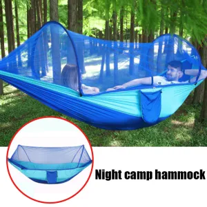 Sleeping Outdoor Net Hammock Portable Giant discount 250x120cm Hanging Camping Swing Parachute Mosquito Free gift with purchase High Sleeping Strength Bed
