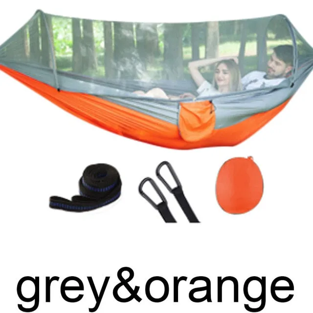 Sleeping Outdoor Net Hammock Portable Giant discount 250x120cm Hanging Camping Swing Parachute Mosquito Free gift with purchase High Sleeping Strength Bed