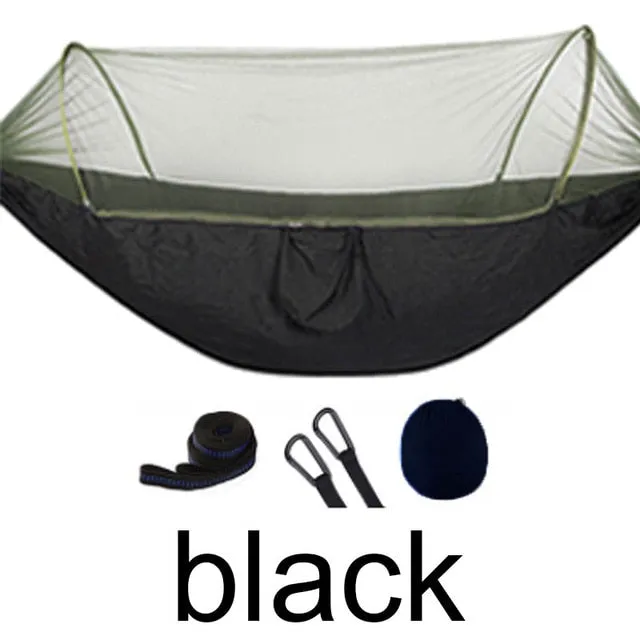 Sleeping Outdoor Net Hammock Portable Giant discount 250x120cm Hanging Camping Swing Parachute Mosquito Free gift with purchase High Sleeping Strength Bed