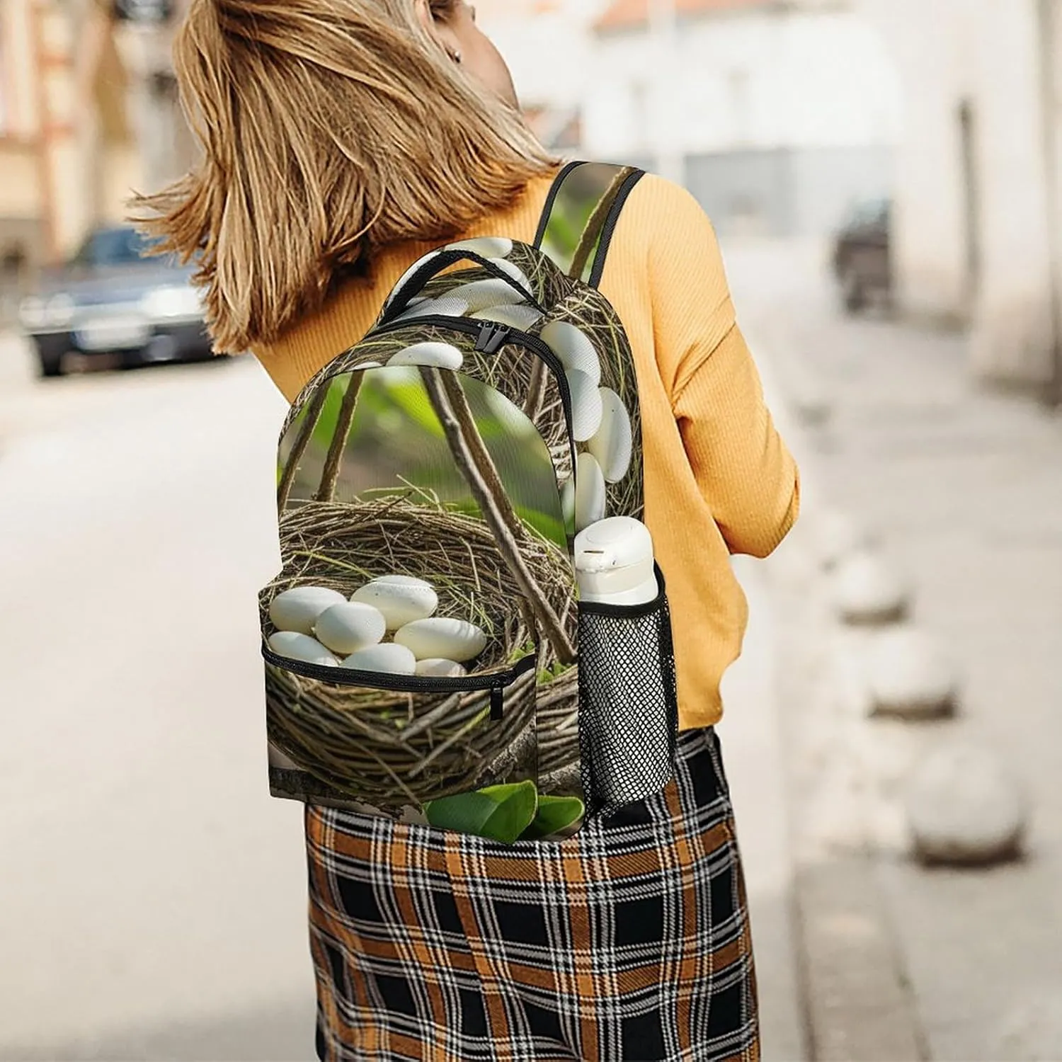 Small Backpacks Personalized Magical Bird Nest Printing Travel Bag Lightweight Travel Backpack For Women Men
