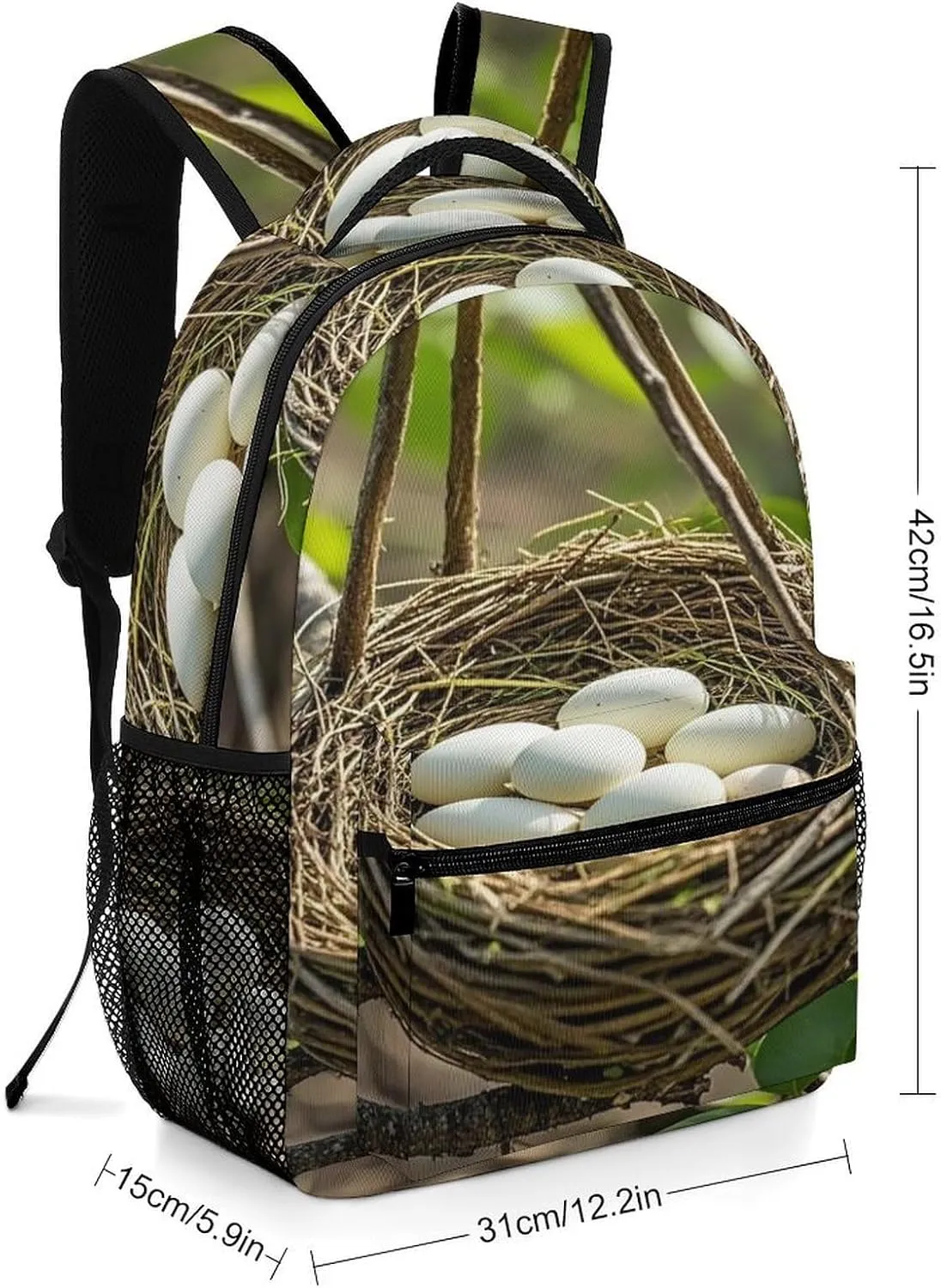 Small Backpacks Personalized Magical Bird Nest Printing Travel Bag Lightweight Travel Backpack For Women Men