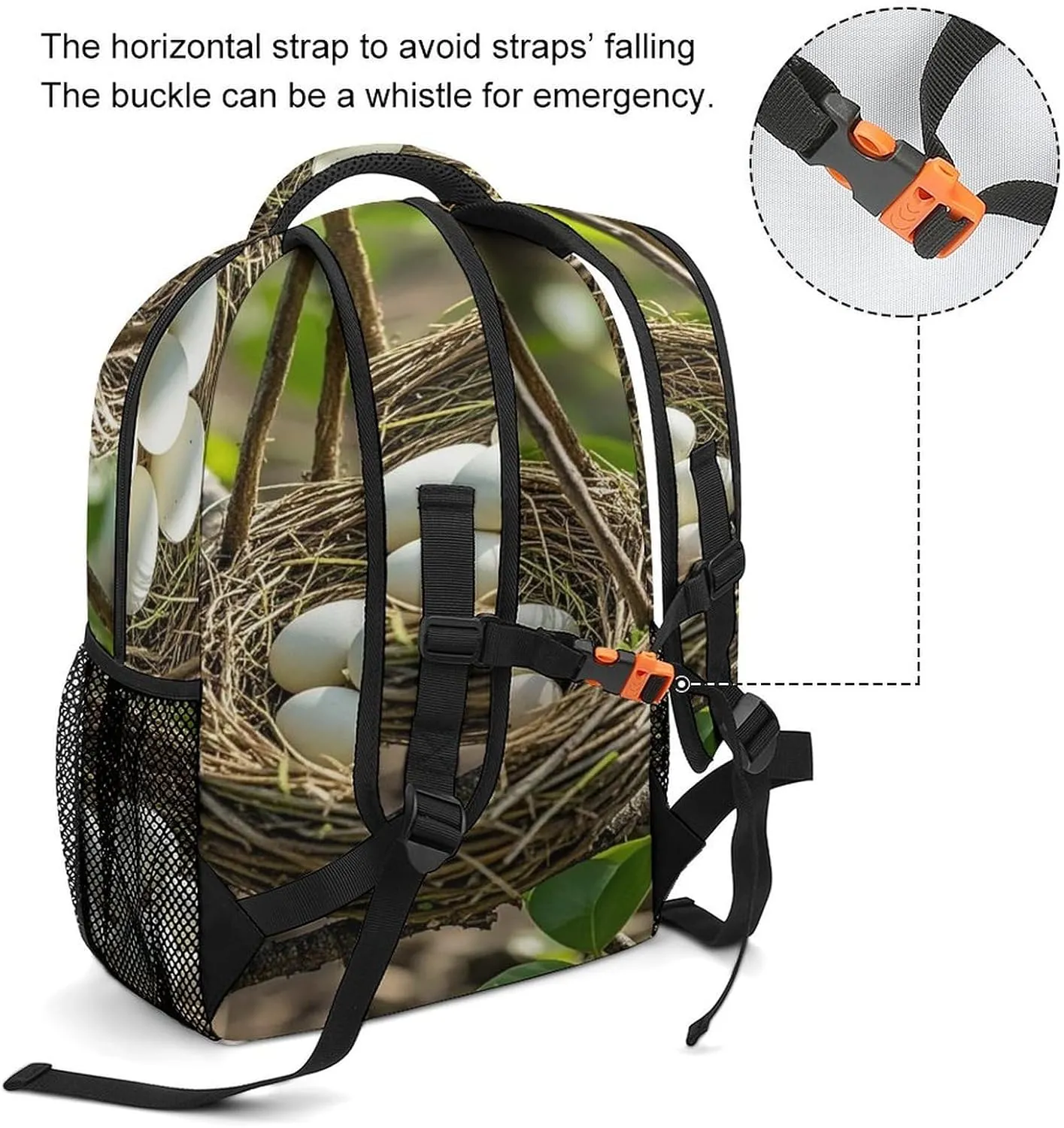 Small Backpacks Personalized Magical Bird Nest Printing Travel Bag Lightweight Travel Backpack For Women Men