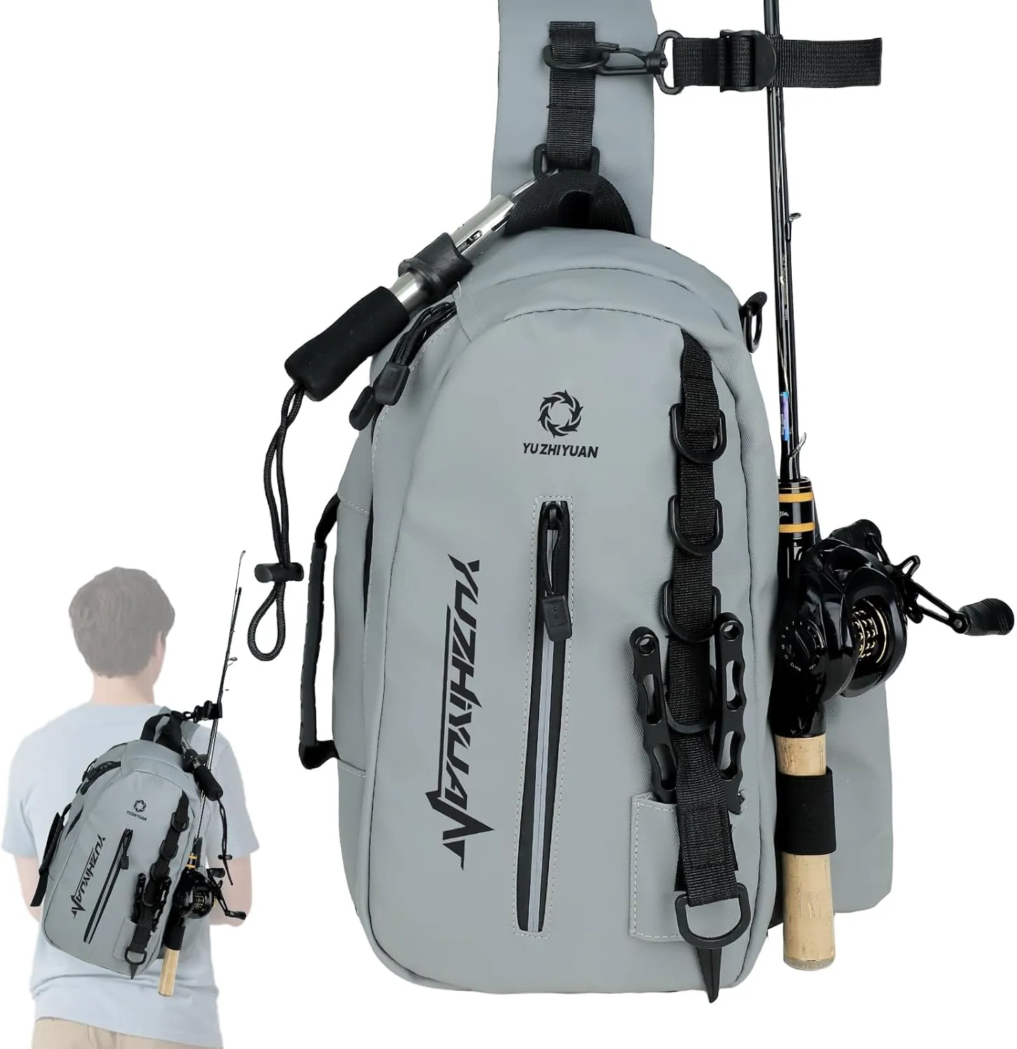 Small Fishing Bag with Rod Strap, Portable & Lightweight, Fish Small Tackle bag – Fits Tackle Boxes & Gear,Move Freely, Cast Smoothly - Fishing Gifts for Men