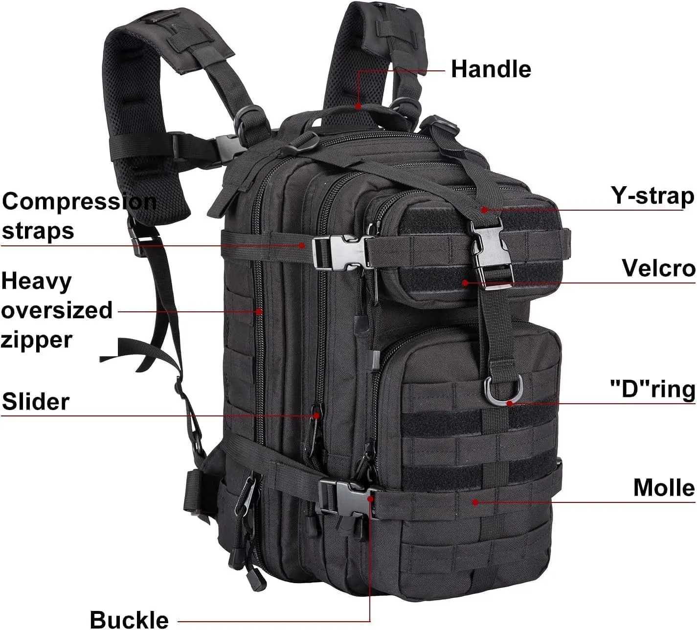 Small Military Tactical Backpack Army Assault Rucksack GYM Hiking Bug Out Bag