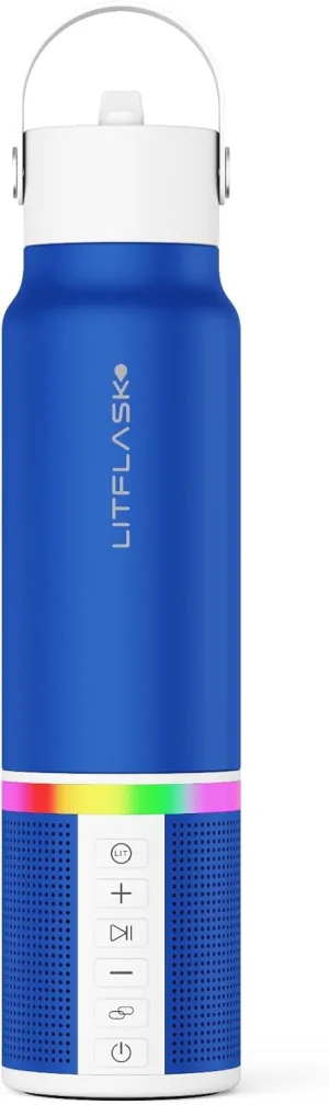 Smart Water Bottle with Premium Bluetooth Speaker, Portable Charger, LED Light, Stainless Steel, Mix & Match Colors, 20oz - Oprah's Favorite Things 2024