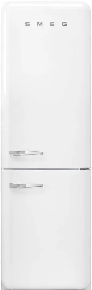 Smeg FAB32URWH3 24 Inch Wide 11.7 Cu. Ft. Retro Refrigerator with Bottom Freezer - Right Hinge Made In Italy