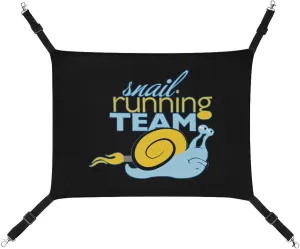 Snail Running Team Cat Hanging Hammock Soft Breathable Pet Cage Dog Hammock with Adjustable Straps and Metal Hooks, style, 202403255