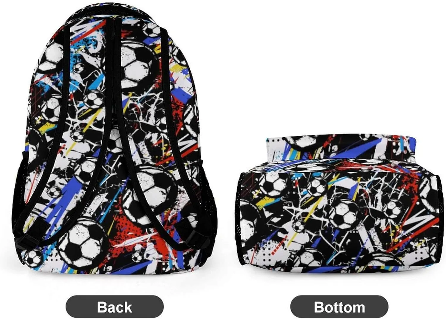 Soccer School Backpack for Kids Girls Boys, 16 Inch Cool Soccer Themed Bookbag, Personality School Backpack for Students Children, sustainable, Lightweight, Large Capacity