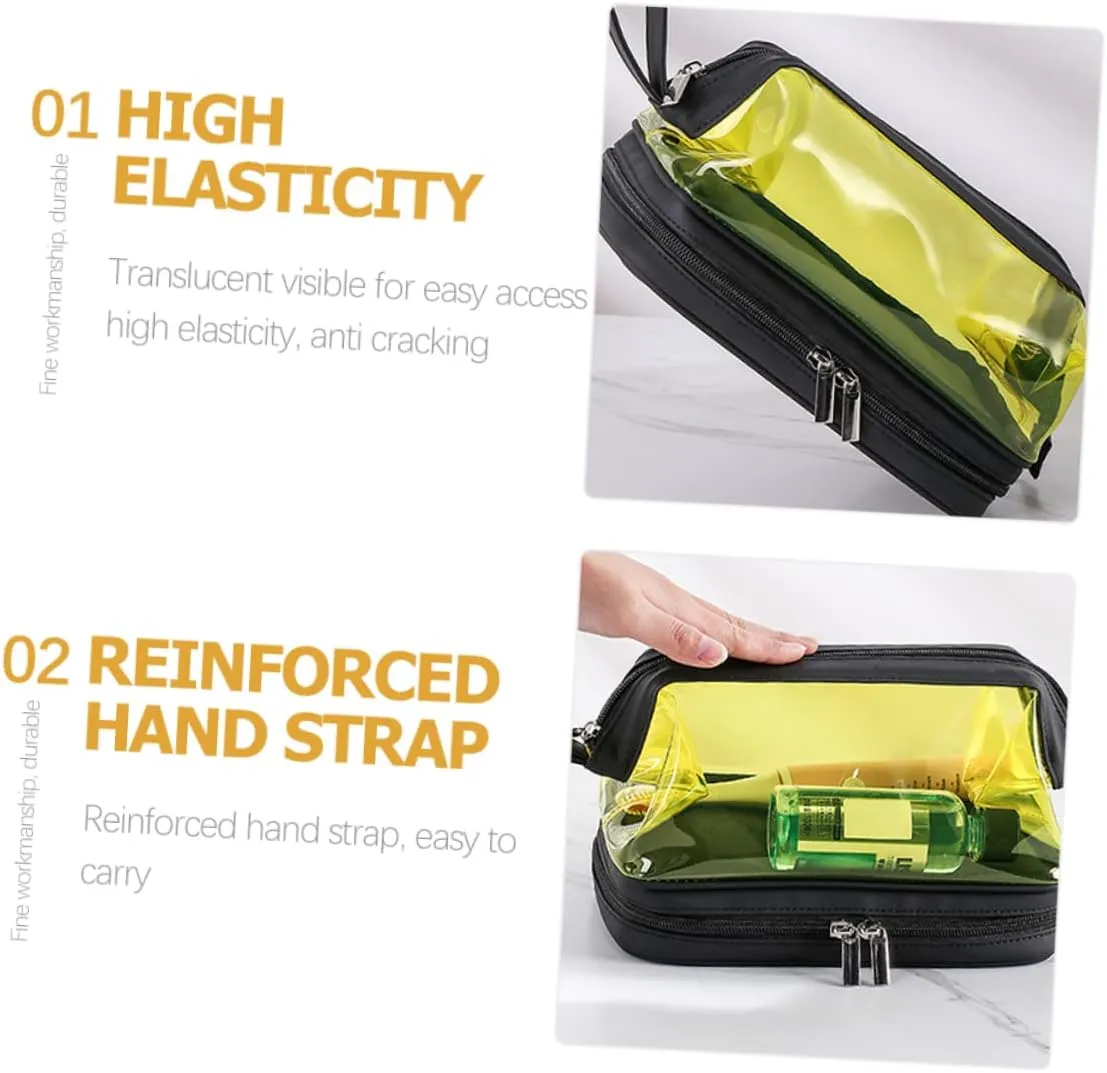 SOIMISS Makeup Organizer Portable Travel Toiletry Bag Waterproof Dry Wet Separation for Women
