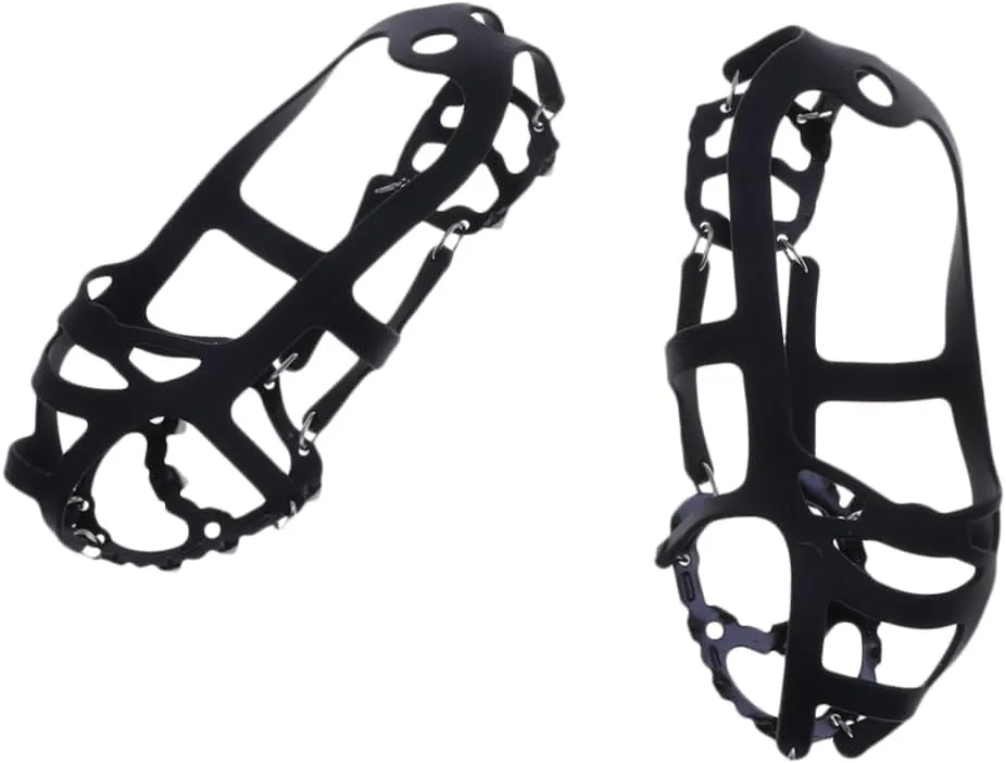 SOIMISS Outdoor Ice and Mud Non-Slip Tooth Silicone Crampons Easy to Use and Carry Size l