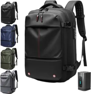 Spence Vac Backpack, Ezy Vac Backpack, Ezyvac Rucksack, Easyvacpack, Vacuum Bag with Anti Theft Lock (Black with Pump)