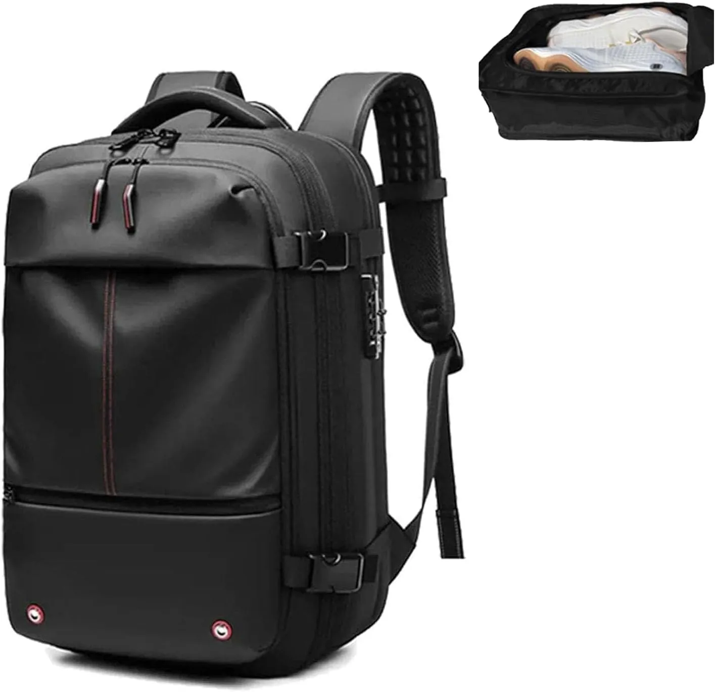 Spence Vac Backpack, Ezy Vac Backpack, Ezyvac Rucksack, Easyvacpack, Vacuum Bag with Anti Theft Lock (Black)