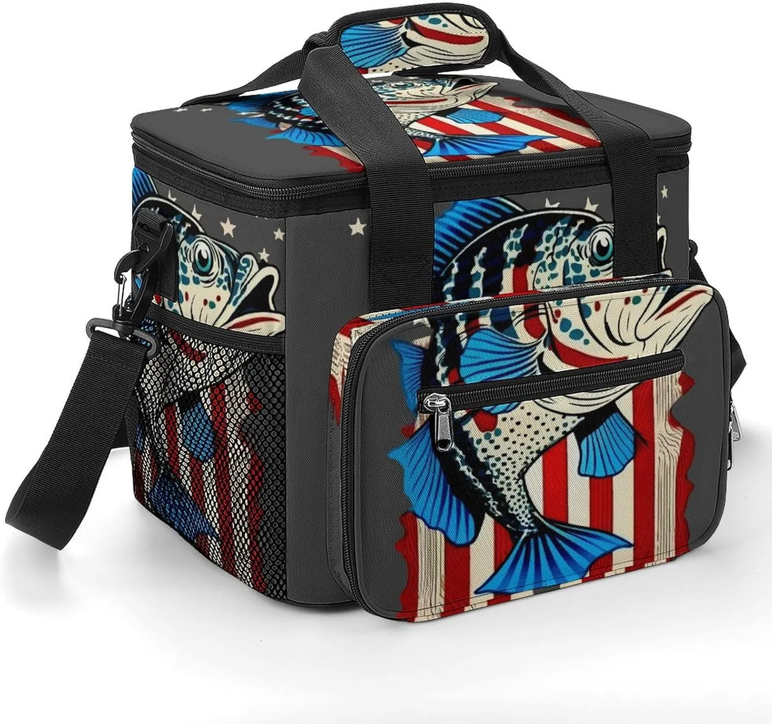 Spring Bird Hummingbird Portable 22.5L Soft Cooler Bag for Car Camping Flowers Leaves Leakproof Ice Chest with Adjustable Strap Insulated Lunch Box for Work Hiking Picnic