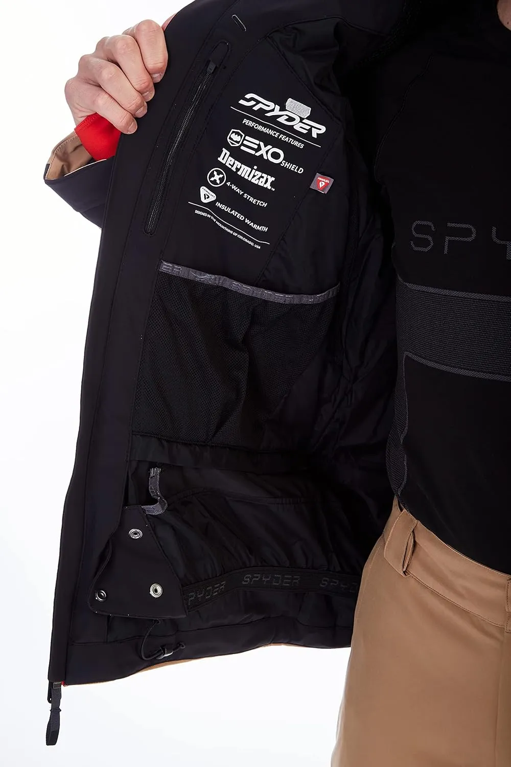 Spyder Men's Leader Insulated Hooded Ski Snow Jacket