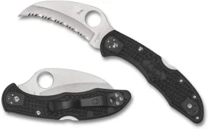 Spyderco Tasman Salt 2 Lightweight Knife with 2.91" H-1 Ultra-Corrosion-Resistant Steel Blade and Black FRN Handle - SpyderEdge - C106SBK2