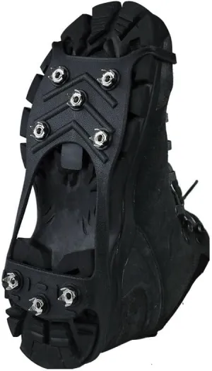 Stainless Steel Micro Spike Crampons Ice Snow Grips 1 Pair Snow Walk Traction Cleats Ice Cleats Traction Anti-Slip Shoes Ice Gripper for Walking,Jogging, Climbing and Hiking(M 35-40)