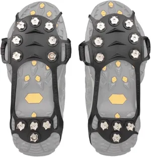 Stainless Steel Micro Spike Crampons Ice Snow Grips 1 Pair Snow Walk Traction Cleats Ice Cleats Traction Anti-Slip Shoes Ice Gripper for Walking,Jogging, Climbing and Hiking(Medium)