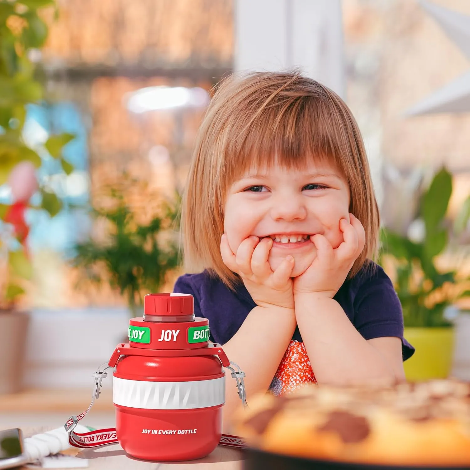 Stainless-Steel Water Bottle: Kids Water Bottle,Leakproof Lid, Perfect Sip, Double Insulated, Eco-Friendly, Dishwasher Safe & Stylish Strap, Gifts for Kids (Fire Dragon, 16 oz)