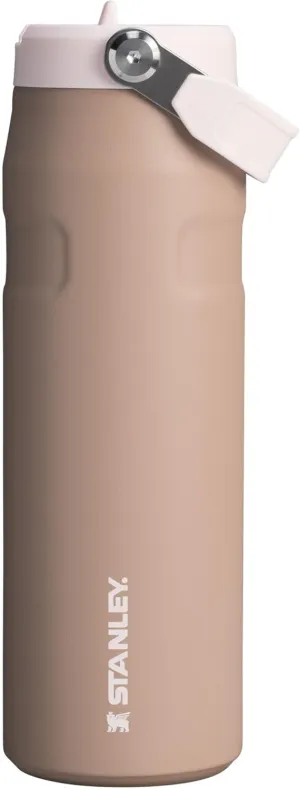 Stanley IceFlow Flip Straw 2.0 Water Bottle 24 OZ | Built-In Straw with Larger Opening | Lightweight & Leak-Resistant | Insulated Stainless Steel | BPA-Free | Almond Rose