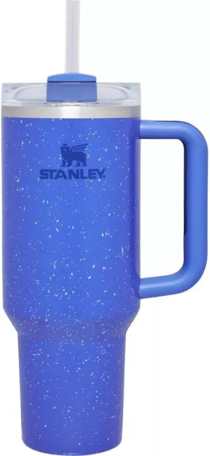 Stanley Quencher H2.0 FlowState Stainless Steel Vacuum Insulated Tumbler with Lid and Straw for Water, Iced Tea or Coffee, Smoothie and More, 30oz - Deep Iris Speckle