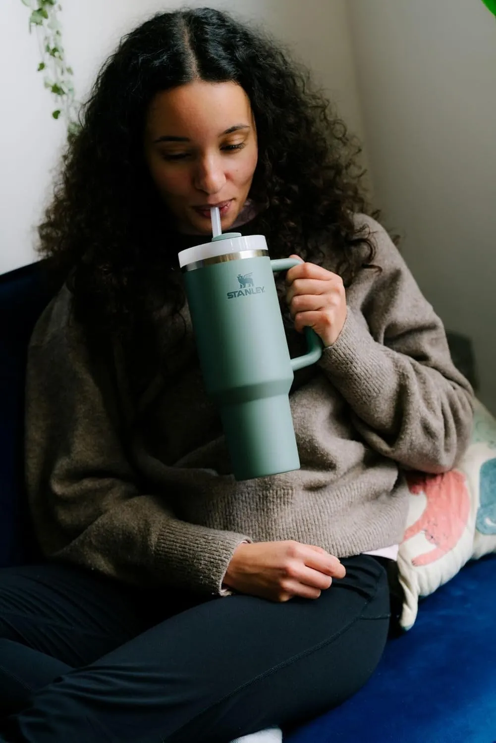 Stanley Quencher H2.0 Tumbler with Straw 30 oz | Flowstate 3-Position Lid | Cup Holder Compatible for Travel | Insulated Stainless Steel Cup | BPA-Free | Shale