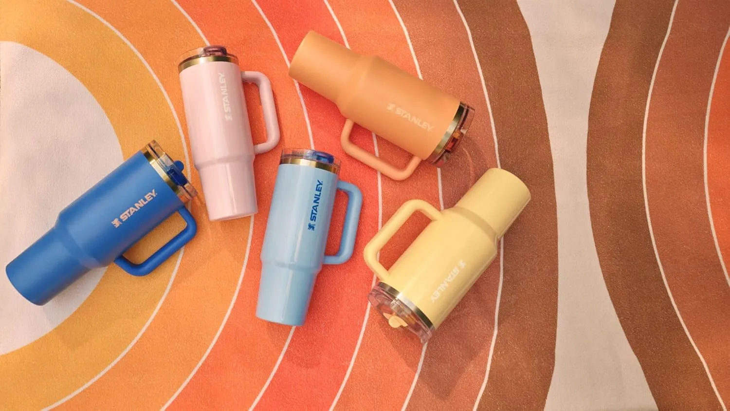 Stanley Quencher ProTour Flip Straw Tumbler with Leakproof Lid 40 oz | Built-In Straw and Handle | Cup Holder Compatible for Travel | Insulated Stainless Steel Cup | BPA-Free | Butter Gloss