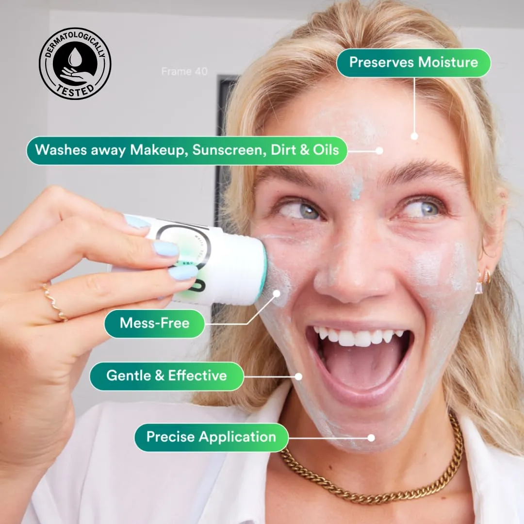 Starter Kit: Face Cleanser   Shaving Stick   Moisturizer Oil Stick Bundle | Travel Size, Leak Free, Vegan, Cruelty Free, Portable, Sulfate Free, Paraben Free, *Bag Included In Purchase*