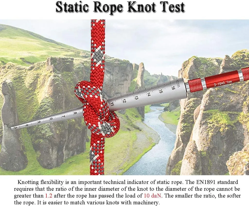 Static Rope 12mm Paracord Outdoor Windproof Downhill Rope Aerial Work Safety Lifeline Tent Rope for Climbing Fishing with Sewn