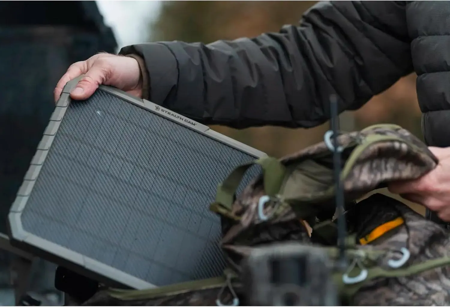 Stealth CAM FieldMAX External EX Solar Battery Pack, 10" Solar Panel, 3000mAh Rechargeable Battery, 6ft Insulated Power Cable, USB Cable Included, Compatible with Trail Cameras w/ 12V Battery Jack