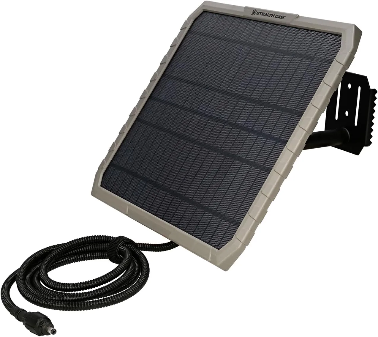 Stealth CAM FieldMAX External EX Solar Battery Pack, 10" Solar Panel, 3000mAh Rechargeable Battery, 6ft Insulated Power Cable, USB Cable Included, Compatible with Trail Cameras w/ 12V Battery Jack