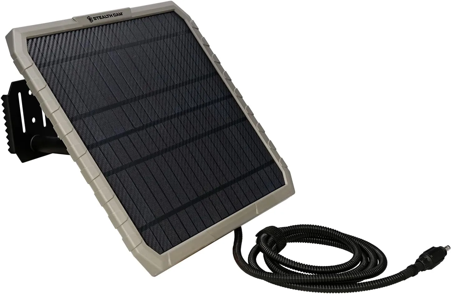 Stealth CAM FieldMAX External EX Solar Battery Pack, 10" Solar Panel, 3000mAh Rechargeable Battery, 6ft Insulated Power Cable, USB Cable Included, Compatible with Trail Cameras w/ 12V Battery Jack