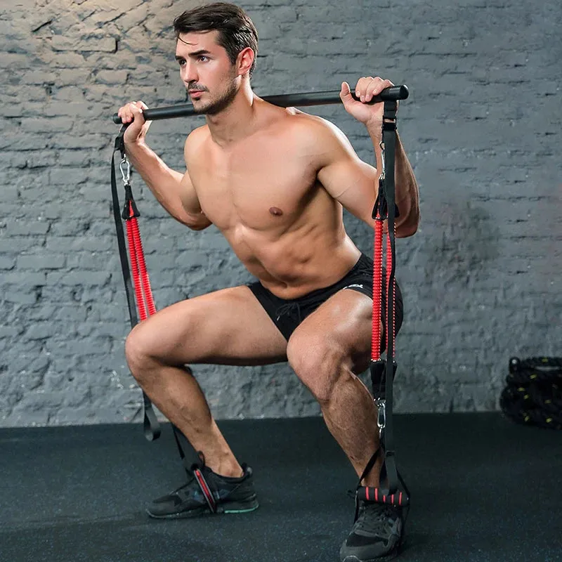 Strength Practice Fitness Rope Stick Set Yoga Elastic Band
