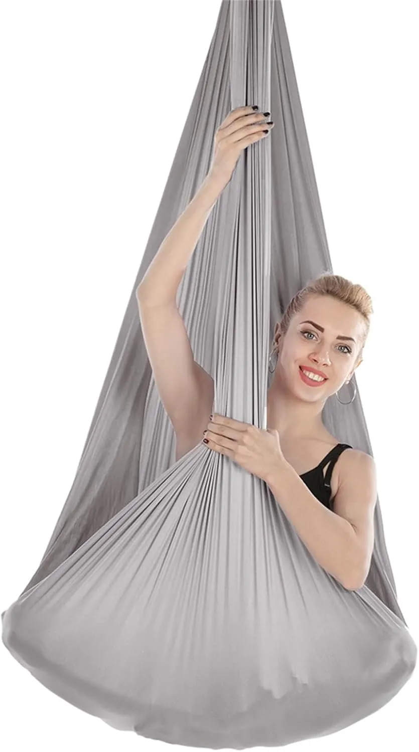 Stretch Aerial Yoga Hammock 280cm Wide 100cm Long Seamless Nylon Swing Load 1984lb for Home Studio
